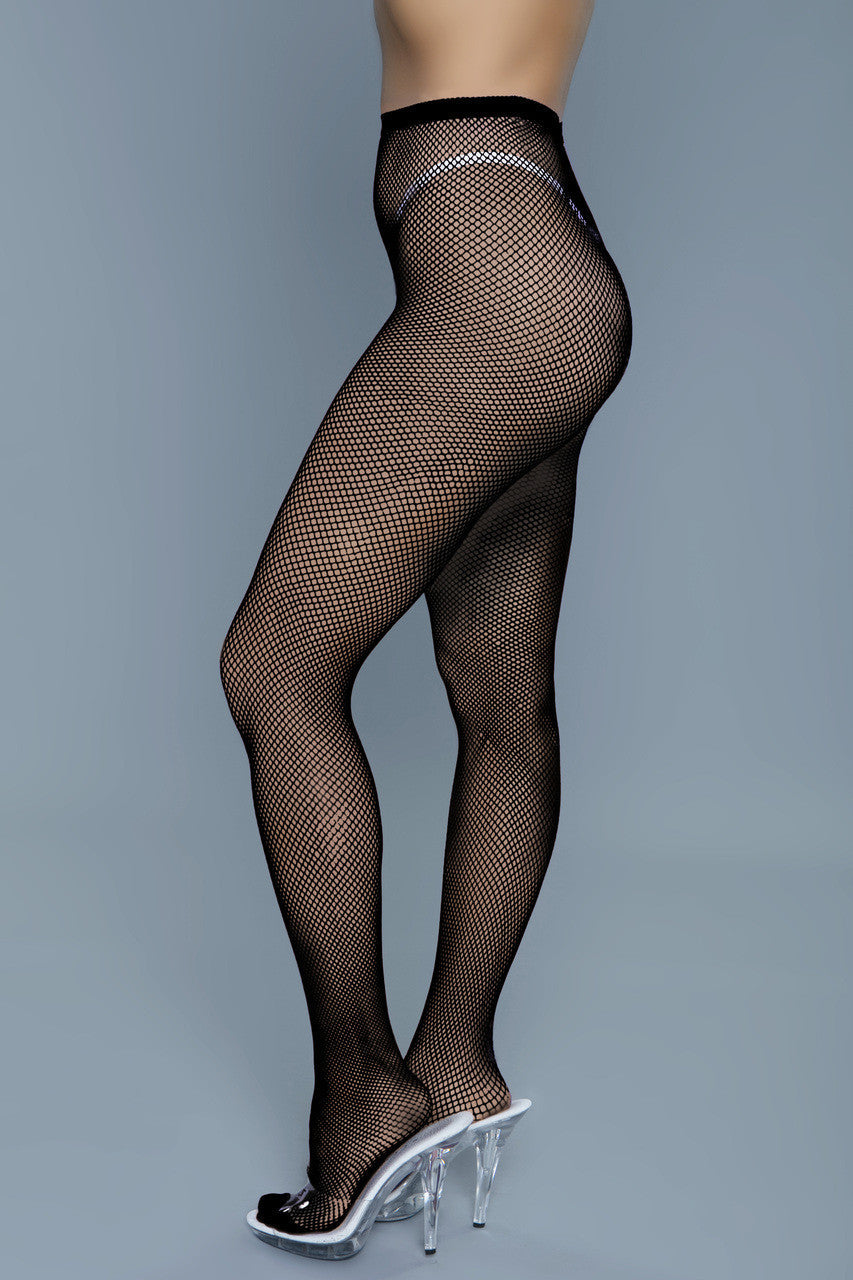 BeWicked Up All Night Pantyhose Fishnet Black