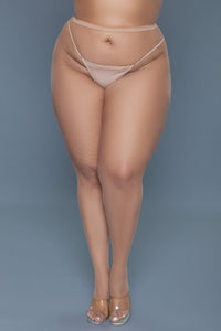 BeWicked Up All Night Pantyhose Fishnet Beige