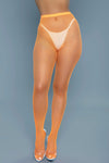 BeWicked Up All Night Pantyhose Fishnet Orange