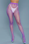BeWicked Up All Night Pantyhose Fishnet Purple