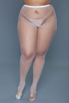 BeWicked Up All Night Pantyhose Fishnet White