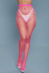 BeWicked Can't Back Down Pantyhose Hot Pink