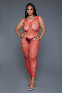 BeWicked Unleash Me Dress Bodystocking Black White Red or Blue