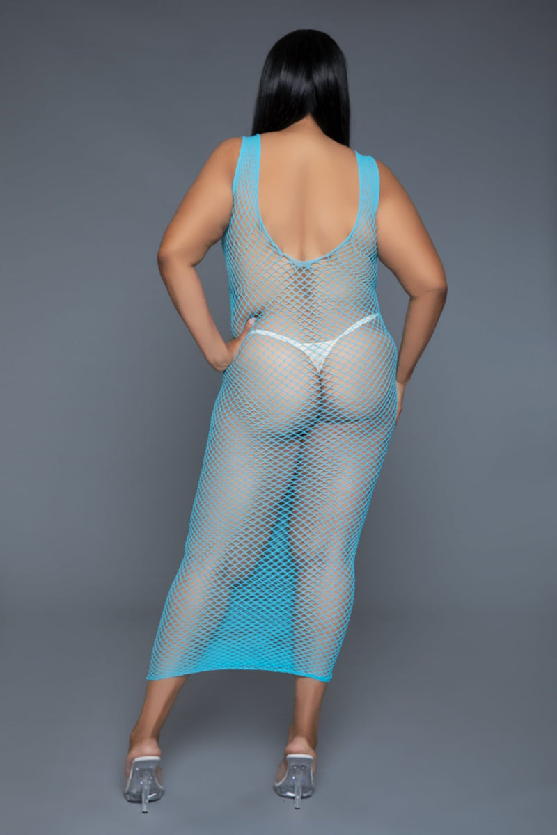 BeWicked Unleash Me Dress Bodystocking Black White Red or Blue
