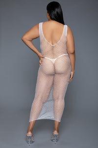 BeWicked Unleash Me Dress Bodystocking Black White Red or Blue