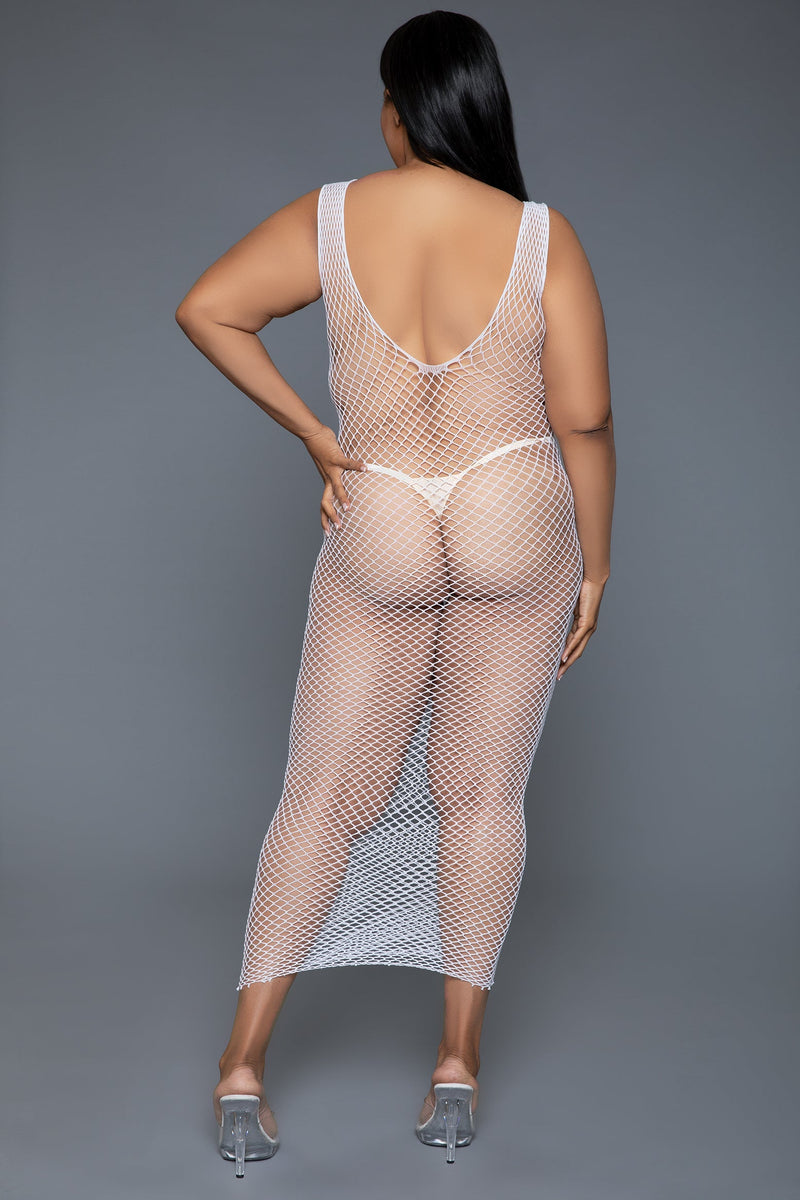 BeWicked Unleash Me Dress Bodystocking Black White Red or Blue