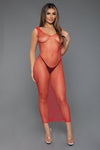 BeWicked Unleash Me Dress Bodystocking Black White Red or Blue