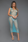 BeWicked Unleash Me Dress Bodystocking Black White Red or Blue