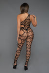 BeWicked In Your Dreams Bodystocking Web Fishnet Black