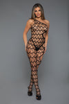 BeWicked In Your Dreams Bodystocking Web Fishnet Black
