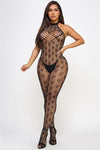 BeWicked Hearts Valena Bodystocking Black