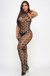 BeWicked Hearts Valena Bodystocking Black