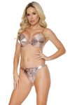 Coquette Pleasure Collection Rose Gold Grommet Bra Set-Rebel Romance