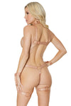 Coquette Pleasure Collection Bronze Open Harness Teddy Rose Gold Chains Set-Rebel Romance