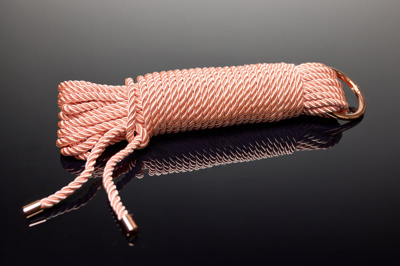 Coquette Pleasure Collection Silky Smooth Rope - Rose Gold-Rebel Romance