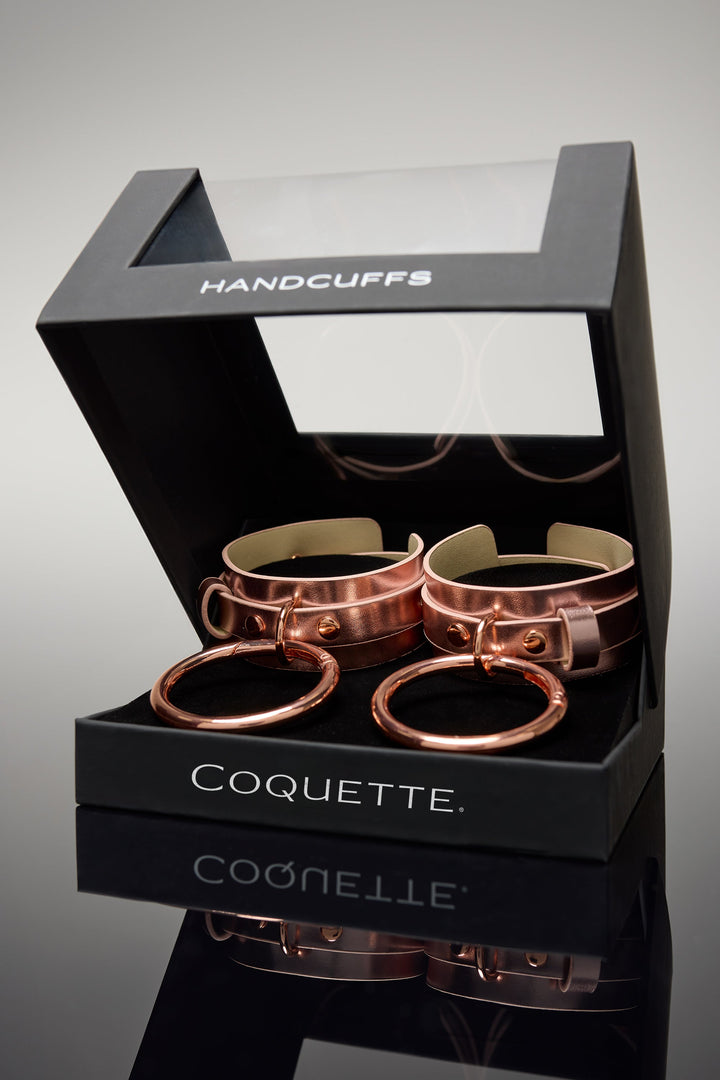 Coquette Pleasure Collection Wrist Cuffs - Rose Gold-Rebel Romance