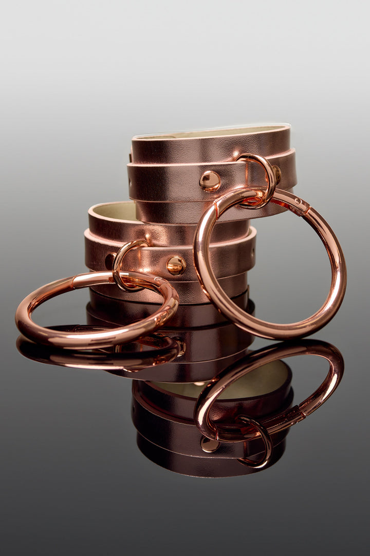 Coquette Pleasure Collection Wrist Cuffs - Rose Gold-Rebel Romance