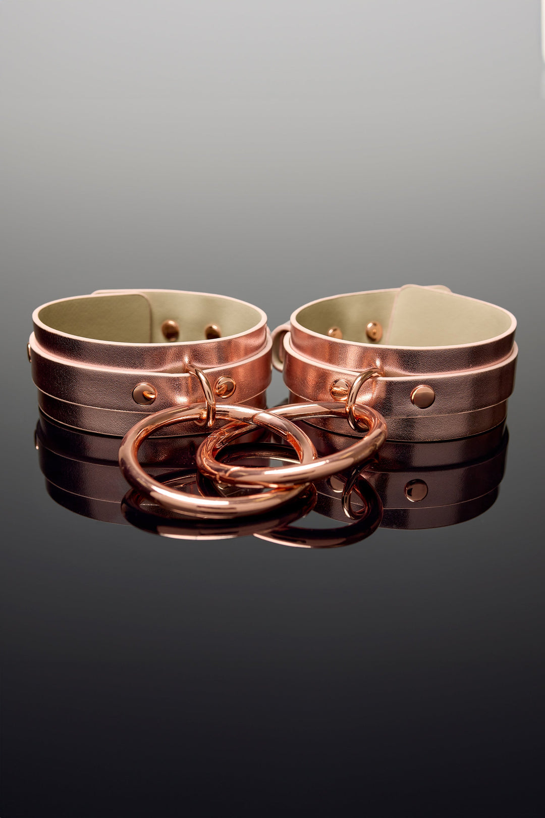 Coquette Pleasure Collection Ankle Cuffs - Rose Gold-Rebel Romance