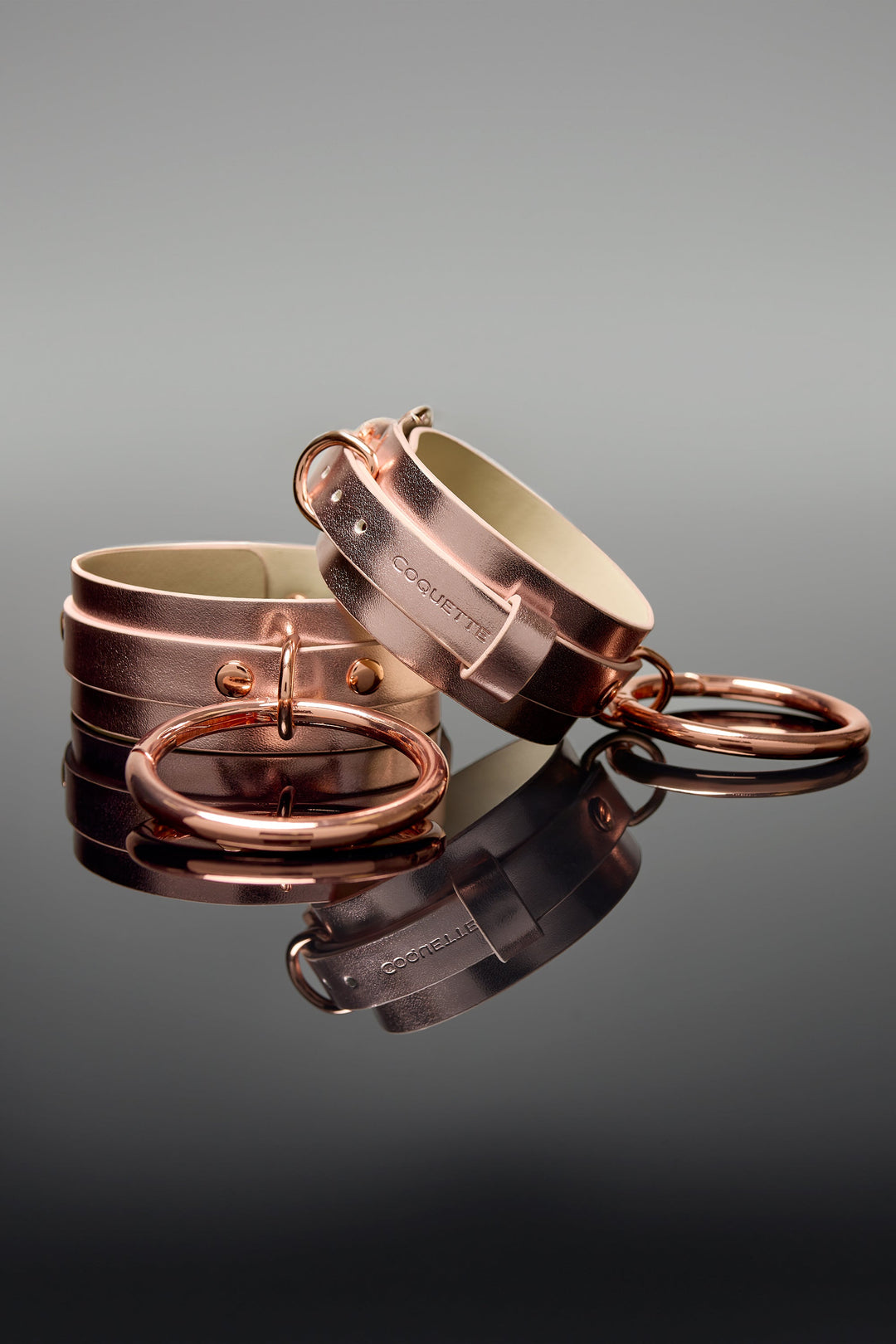 Coquette Pleasure Collection Ankle Cuffs - Rose Gold-Rebel Romance