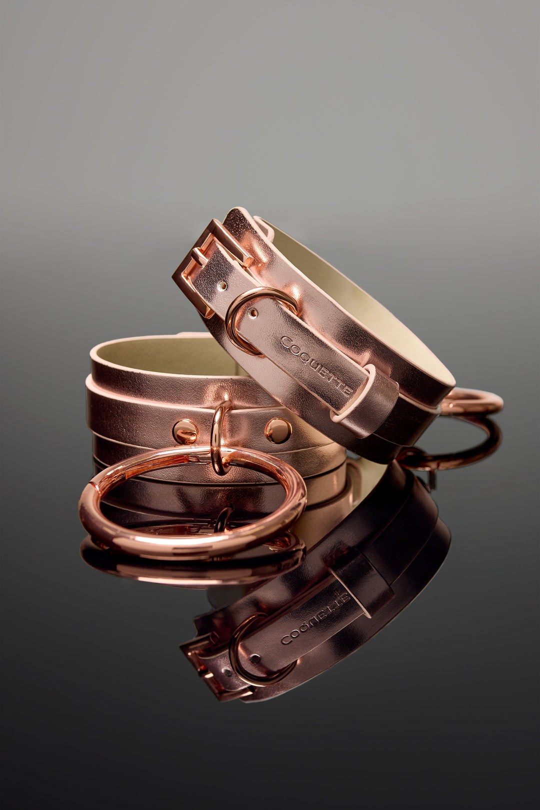 Coquette Pleasure Collection Ankle Cuffs - Rose Gold-Rebel Romance