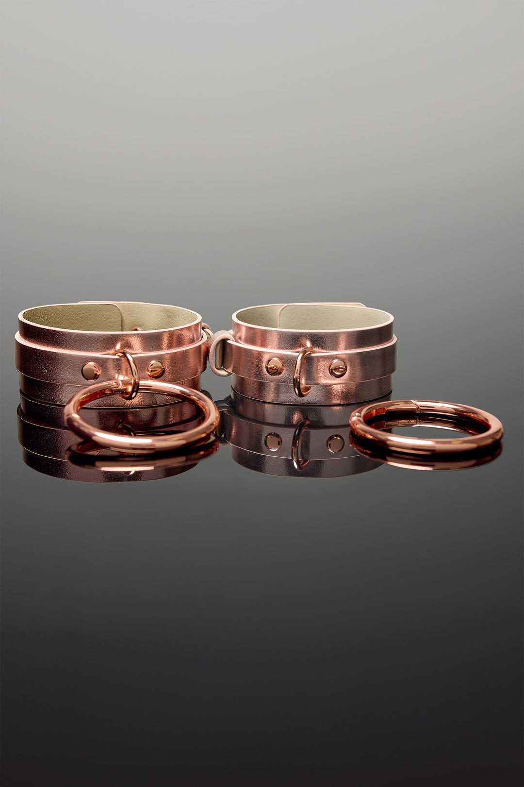 Coquette Pleasure Collection Ankle Cuffs - Rose Gold-Rebel Romance