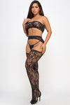 Azalea Bodystocking Set Black