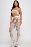 Azalea Bodystocking Set White