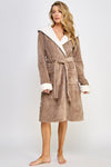 Chic Plush Cozy Fleece Sydney Robe Brown