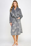 Heart Plush Beverly Robe Slate Gray