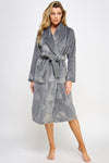 Heart Plush Beverly Robe Slate Gray