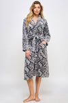 Python Print Plush Payton Long Robe
