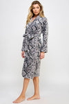 Python Print Plush Payton Long Robe
