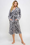 Python Print Plush Payton Long Robe