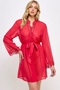 BeWicked Chiffon & Lace Vivian Sheer Robe