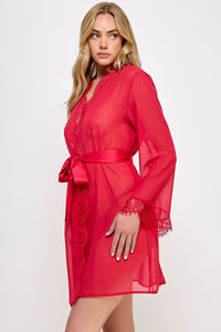 BeWicked Chiffon & Lace Vivian Sheer Robe