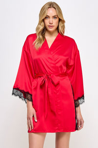 BeWicked Satin & Lace Isadora Robe
