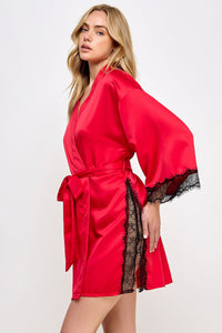 BeWicked Satin & Lace Isadora Robe
