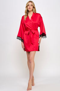 BeWicked Satin & Lace Isadora Robe