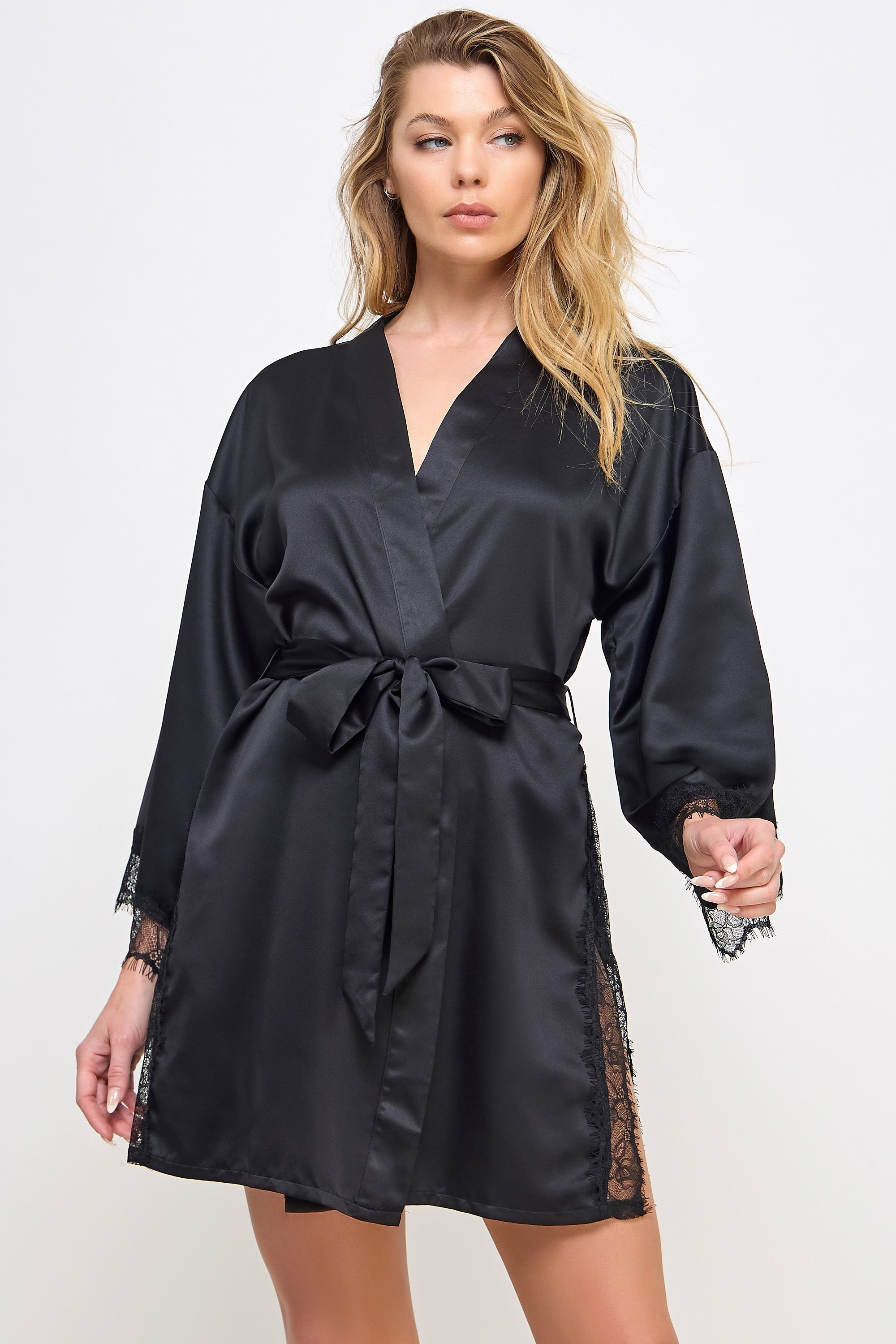 BeWicked Satin & Lace Isadora Robe