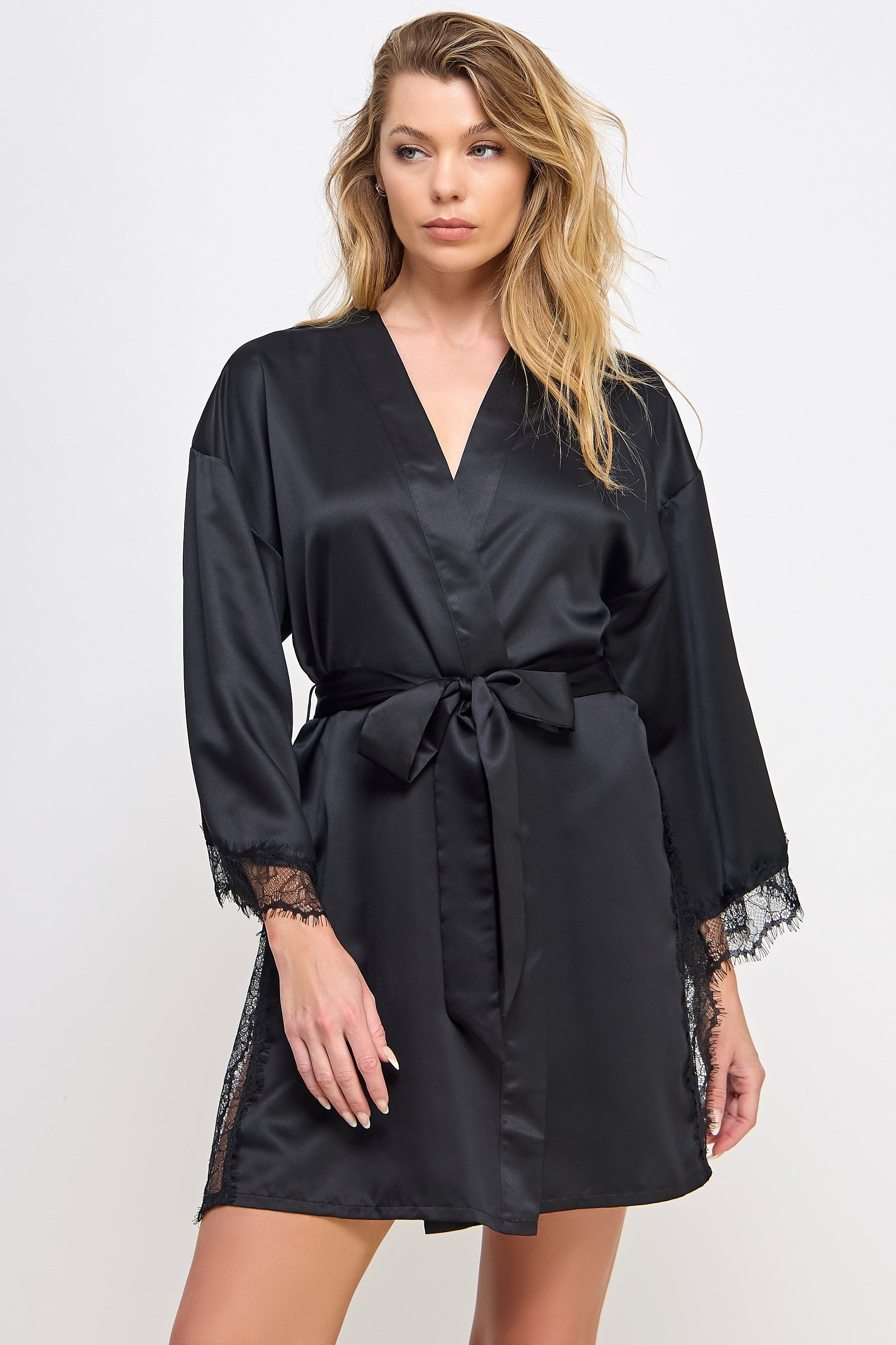 BeWicked Satin & Lace Isadora Robe