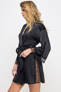 BeWicked Satin & Lace Isadora Robe