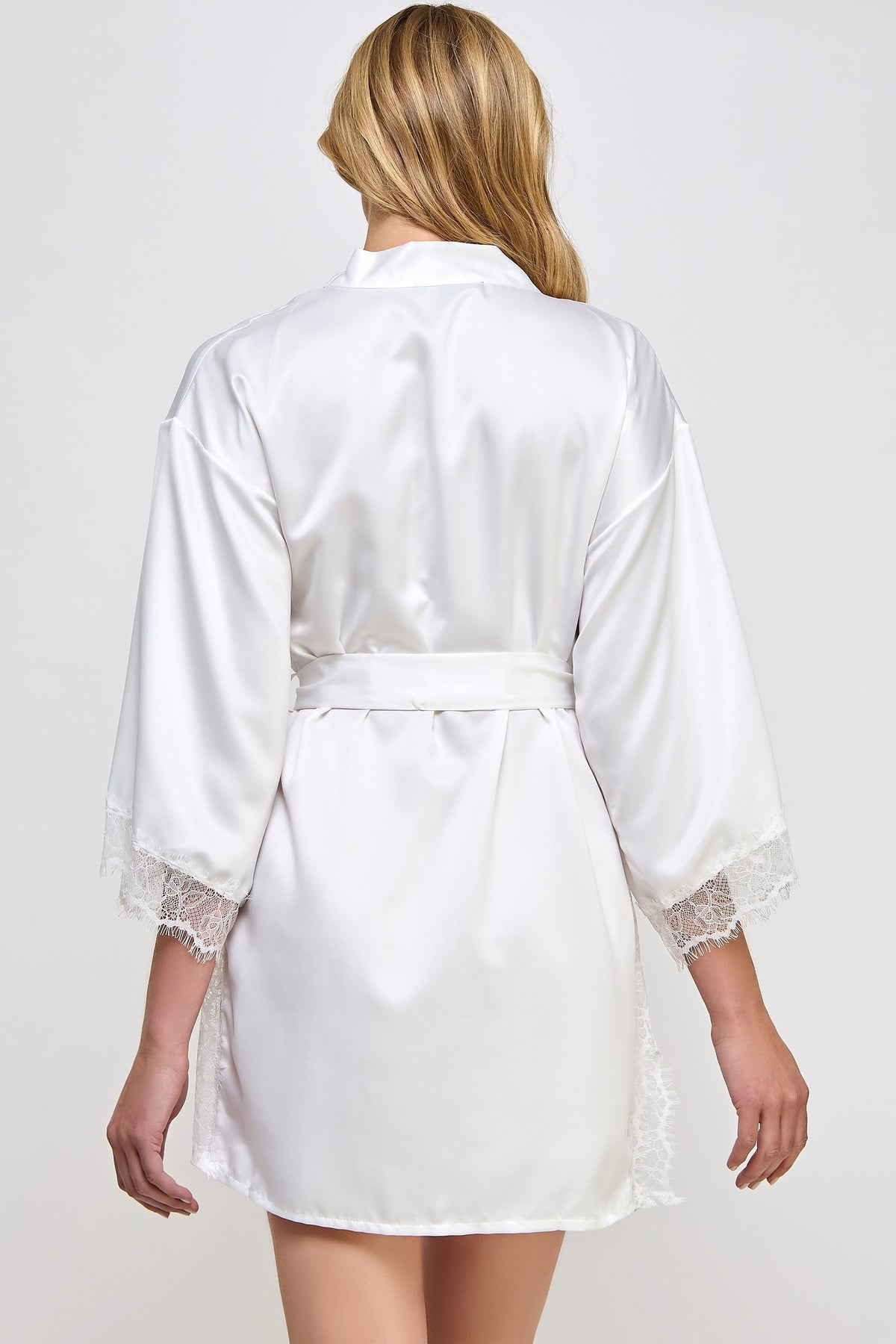Satin & Lace Isadora Robe Black