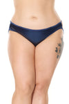 Darque Blue Metallic Chain Caged Back Panty