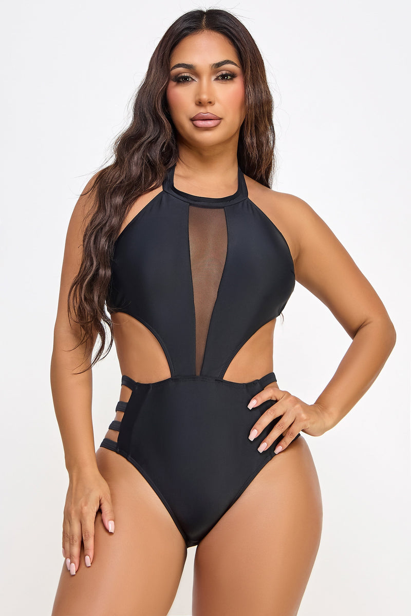 BeWicked Swimwear Calista One Piece Statement Swimsuit Black