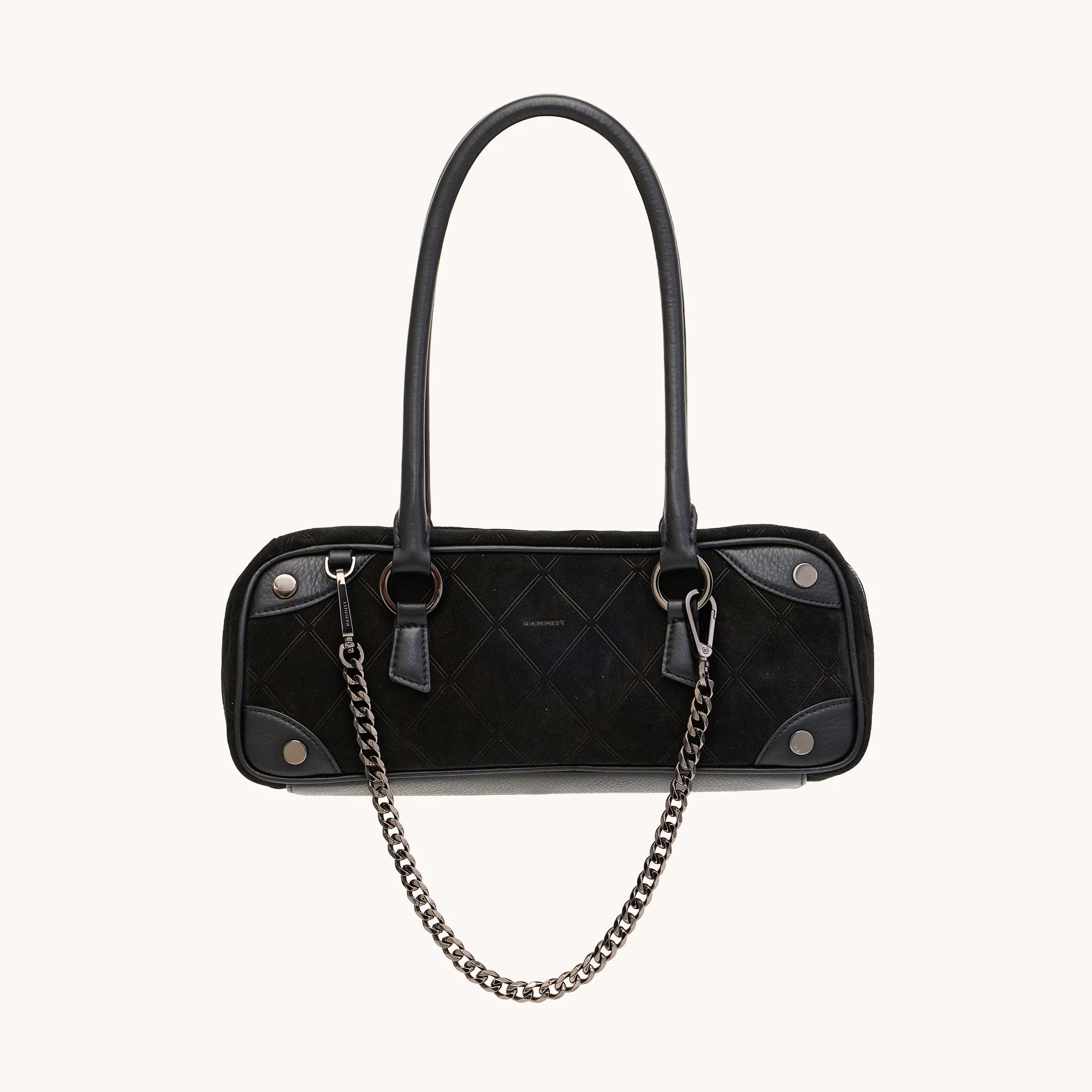 HAMMITT Meredith Sml Noir Diamond Suede/Gunmetal