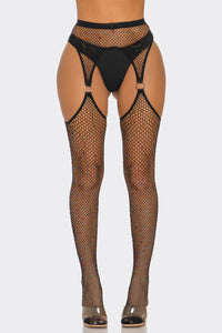 Ring Me Up Fishnet Tights Playful Colors Black