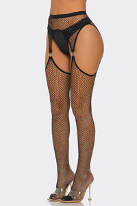 Ring Me Up Fishnet Tights Playful Colors Black