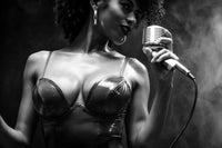 Mapale Iconic Vinyl Underwire Bustier Set Gloss Wine-Rebel Romance
