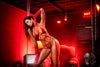 Bold Striking Bodysuit Teddy High-Quality Faux Leather Red