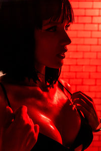 Liquid Look Underbust Cutouts Bodysuit High Leg Black